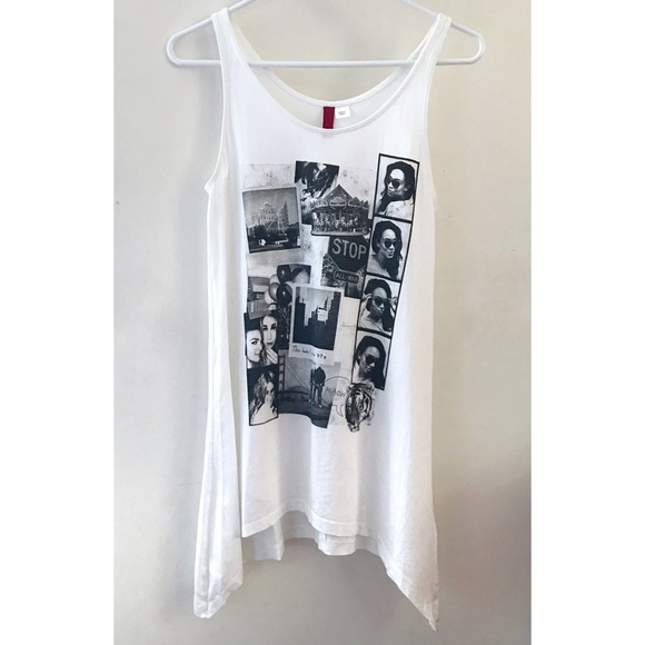 H&M Tops - ✖️SOLD✖️ H&M Graphic Tunic Long Tank Sz 6